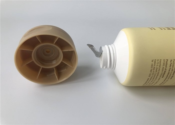 120g Dia50 white  tube  8c offset print with matt front oriented flip top cap cream cleanser