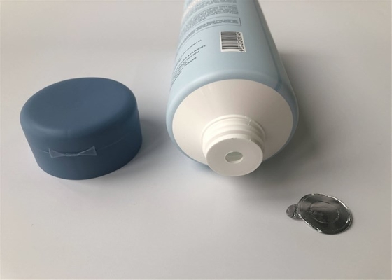 120g Dia50 oil contral cream cleanser white  tube  8c offset print with matt front oriented flip top cap