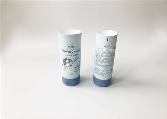 120g Dia50 oil contral cream cleanser white  tube  8c offset print with matt front oriented flip top cap