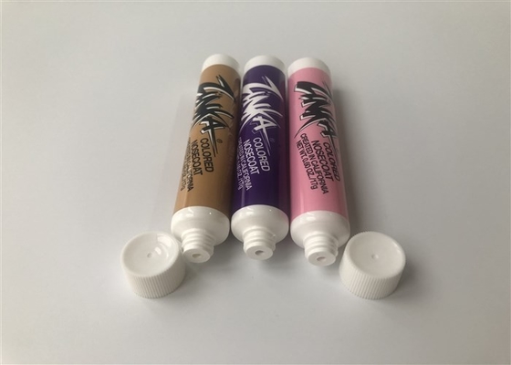 Mini Plastic Cosmetic Tube Diameter 19mm White MDPE 10ml Screw On Cap Tail Open