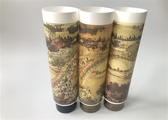 Pipe diameter 55 mm milk white tube Qingming Shanghe Figure 8 color offset printing 1 color silk screen