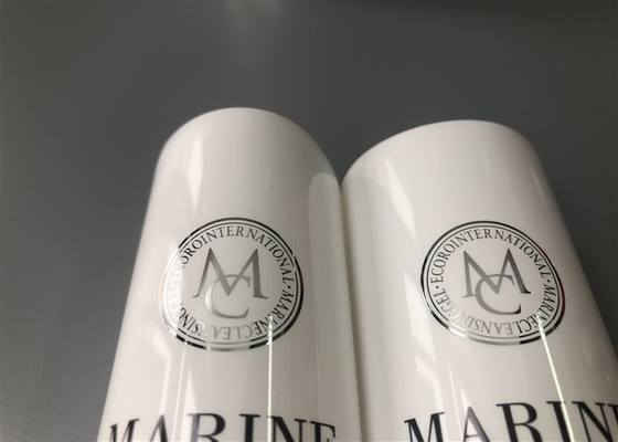 MARINE Cleansing Gel 130g Milk Plastic Cosmetic Tubes With Press Cover Hotstamping Silver Edge