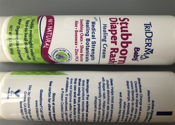 Empty Cosmetic Packaging Stubborn Diaper Rash Healing Cream Diameter 35mm Milk 62g