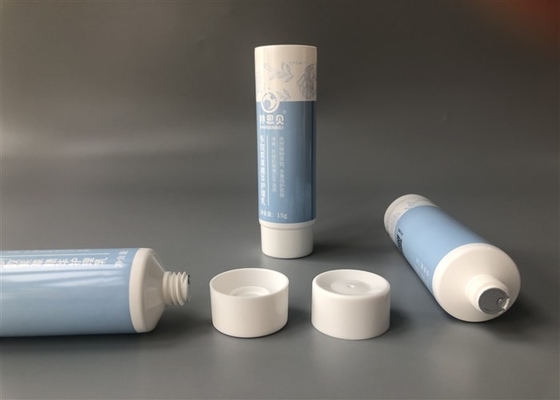 Diameter 25mm Plastic Cream Tubes 2 Color Offset Printing Glossy With Straight Fiat Cap