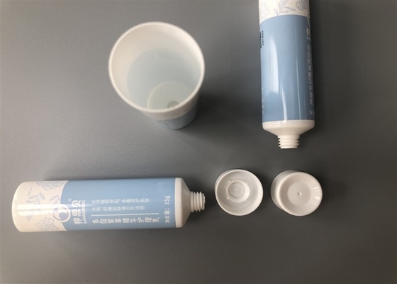 Diameter 25mm Plastic Cream Tubes 2 Color Offset Printing Glossy With Straight Fiat Cap