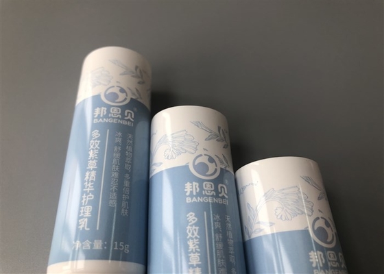 Diameter 25mm Plastic Cream Tubes 2 Color Offset Printing Glossy With Straight Fiat Cap