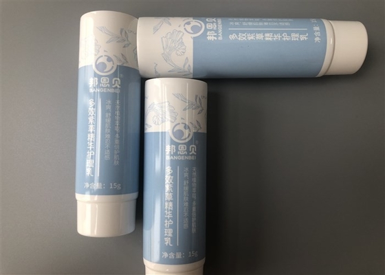 Diameter 25mm Plastic Cream Tubes 2 Color Offset Printing Glossy With Straight Fiat Cap