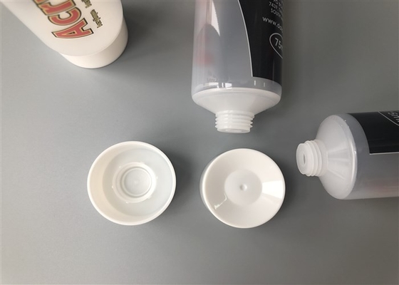 Acrylic Transparent Plastic Tube Packing 4c Offset Screen Printing With Screw On Cap 75ml