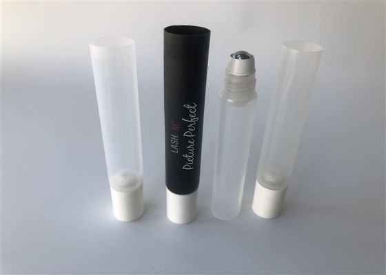 Black Lash Cosmetic Tube Packaging / Plastic Tubes With Caps 15ml2c Silk Screen Printing