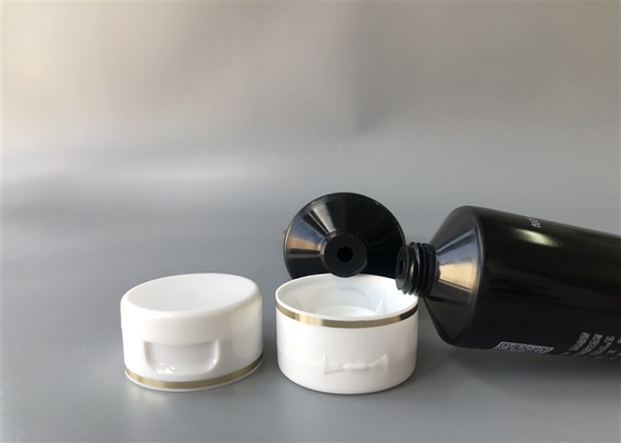 Black TEAST IYDRA Cosmetic Cream Packaging Tube 120g With Flip Top Cap Plating Gold