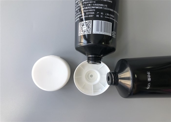 Black TEAST IYDRA Cosmetic Cream Packaging Tube 120g With Flip Top Cap Plating Gold